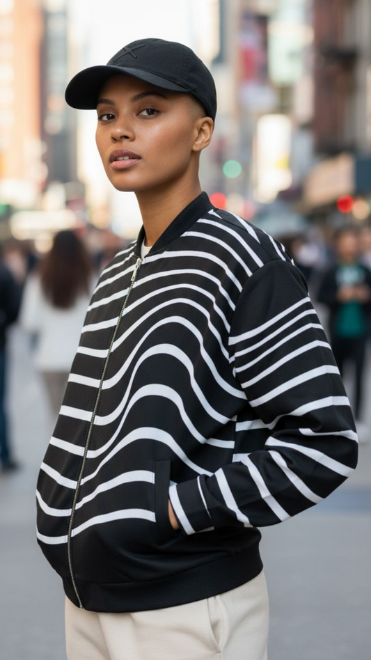 Zebra Bomber Jacket